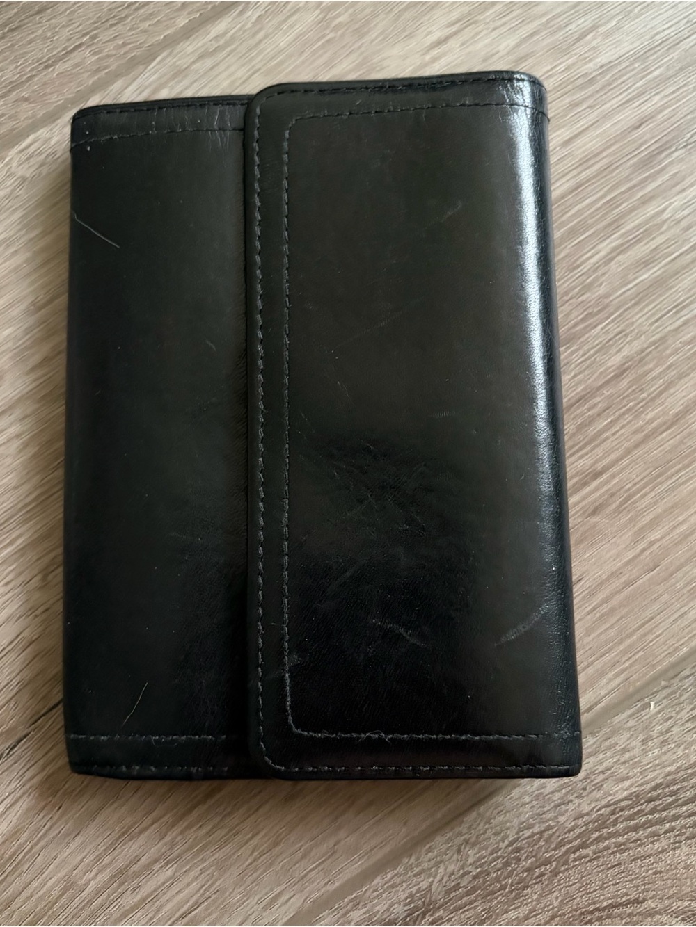 Monsac black leather wallet
